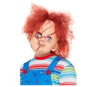 Cabeza Completa Chucky Máscara Adultos Niños Jugar Muñeca Accesorio de Disfraz