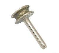 Cabeza cóncava de esmeril para muela abrasiva - para vidrio - jade - pulido de piedra y ágata - 20 mm de diámetro con vástago de 6 mm - para bordes redondeados y superficies curvas (6 x 20 mm)