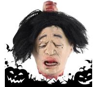 Cabeza cortada de terror - Prop de Halloween con cabeza cortada espeluznante, cabeza cortada sangrienta | Horrible cabeza aterradora realista y sangrienta, decoración impermeable de Halloween para
