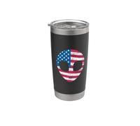 Cabeza de Alien Bandera Americana Patriótica - I Love USA Pecho izquierdo Vaso térmico de acero inoxidable de doble pared