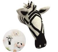 Cabeza de Animal 3D para colgar en la pared, fieltro de lana, decoración de pared de animales, arte de pared para guardería, juguetes colgantes para niños, niñas y habitación de niños