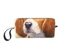 Cabeza de Beagle Acuarela, Bolsa de Maquillaje Bolsa de cosméticos Bolsa de artículos de tocador de Viaje portátil Bolsa de Maquillaje