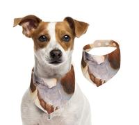 Cabeza de Beagle en Acuarela,Pañuelos de algodón para Perros, Bufandas Ajustables para Mascotas,L
