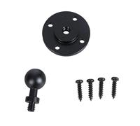Cabeza de bola de 17 mm a adaptador macho de 1/4 pulgadas base redonda base de montaje de cabeza de bola con tornillos, adaptador de aluminio, soporte de aluminio