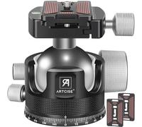 Cabeza de Bola de Perfil bajo de 55 mm, Cabeza de trípode de Alta Resistencia ARTCISE KB55 con 3 Placas de liberación rápida de 1/4 "para trípode, monopie, DSLR, videocámara, Carga máxima de 40 kg
