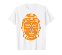 Cabeza de Buda de sabiduría Budista Camiseta gráfica económica, Hombre, Blanco, M
