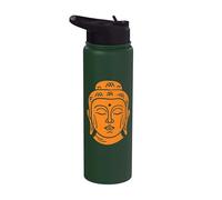 Cabeza de Buda de sabiduría budista Stainless Steel Insulated Water Bottle