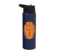 Cabeza de Buda de sabiduría budista Stainless Steel Insulated Water Bottle