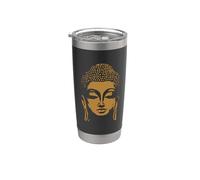 Cabeza de Buda Siddhartha Gautama Vaso térmico de acero inoxidable de doble pared