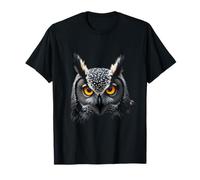Cabeza de búho Bosque Salvaje pájaro Arte Camiseta