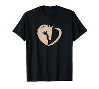 Cabeza de Caballo Abrazando con corazón gráfico Ecuestre Camiseta