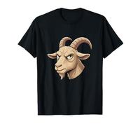 Cabeza De Cabra Gruñón De Dibujos Animados Granja Mascota Zodiaco Camiseta