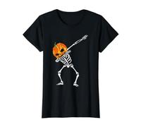 Cabeza de Calabaza de Esqueleto Dabbing - Esqueleto bailarín de Halloween Camiseta gráfica económica