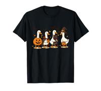 Cabeza de Calabaza de Pato Gato otoño día de Acción de Gracias Halloween Camiseta