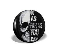 Cabeza De Calavera Haz Lo Mejor Que Puedas Funda De Llanta De Repuesto Impermeable Cubierta De Neumático De Repuesto Proteccion Solar Funda Rueda Repuesto Universal para Vehículo Remolques 15inch
