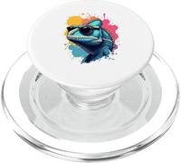 Cabeza de camaleón con Gafas de Sol y Salpicaduras PopSockets PopGrip para MagSafe
