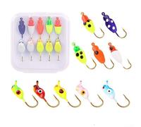 Cabeza de cebo suave para pesca en hielo de invierno para señuelo con brillo estable y brillo en la oscuridad para una atracción eficaz de peces, incluyendo carpa cruciana 5 o 10 piezas (G)