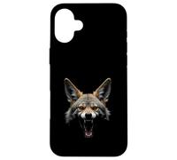 Cabeza de chacal enojado rugiente, arte del desierto de animales salvajes Carcasa para iPhone 16 Plus