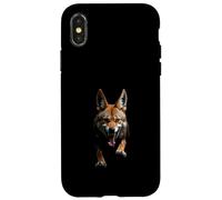 Cabeza de chacal enojado rugiente, arte del desierto de animales salvajes Carcasa para iPhone X/XS
