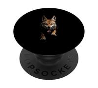 Cabeza de chacal enojado rugiente, arte del desierto de animales salvajes PopSockets PopGrip Adhesivo