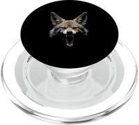 Cabeza de chacal enojado rugiente, arte del desierto de animales salvajes PopSockets PopGrip para MagSafe