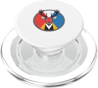 Cabeza de Ciervo geométrica en círculo PopSockets PopGrip para MagSafe