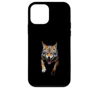 Cabeza de coyote enojado rugiente, arte del desierto de animales salvajes Carcasa para iPhone 12 mini