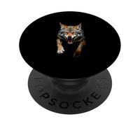 Cabeza de coyote enojado rugiente, arte del desierto de animales salvajes PopSockets PopGrip Adhesivo