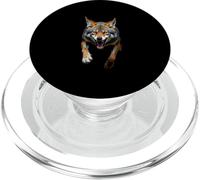 Cabeza de coyote enojado rugiente, arte del desierto de animales salvajes PopSockets PopGrip para MagSafe