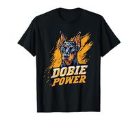 Cabeza de Doberman con diseño de Dobie Power Camiseta