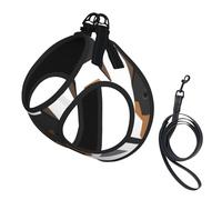 Cabeza de dóberman con patrón Poligonal,Arnés para Mascotas, arnés Reflectante Ajustable para Perros,M