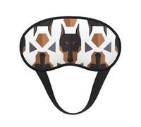 Cabeza de Doberman con patrón poligonal, Cubiertas oculares completas, antifaces para dormir que bloquean la luz, orejeras opacas para dormir