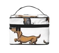 Cabeza de dóberman con patrón poligonalBolsa de Maquillaje, Bolsa de Cosméticos Portátil para Mujer-Organizador de Cosméticos de Viaje, Regalo para Momentos Especiales