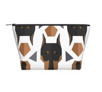 Cabeza de Doberman de patrón Poligonal, Bolsa de artículos de tocador Bolsa de Maquillaje Bolsa de cosméticos Bolsa de artículos de tocador de Viaje portátil