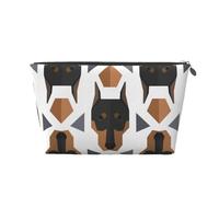 Cabeza de Doberman de patrón Poligonal, Bolsa de artículos de tocador Bolsa de Maquillaje Bolsa de cosméticos Bolsa de artículos de tocador de Viaje portátil