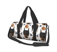 Cabeza de Doberman de patrón Poligonal, Bolsa de Viaje de Gran Capacidad, Bolso Redondo, Bolsa de Viaje Deportiva, Bolsa de Mano, Bolsa de Fitness