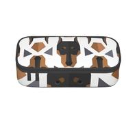 Cabeza de Doberman de patrón Poligonal, Estuche para lápices, Estuche para lápices Estuche para lápices de Gran Capacidad Estuche para cosméticos