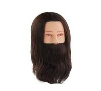 Cabeza De Entrenamiento Comair Paul Marrón, 35 Cm Cabello Humano Real