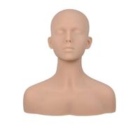Cabeza de Entrenamiento de Masaje Maniquí Cabeza Busto Simulador Maqueta con Hombros PVC de Apariencia Suave Textura Realista Duradera Reutilizable