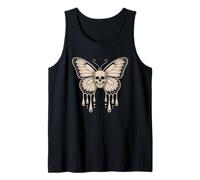Cabeza de Esqueleto de Polilla Mariposa Halloween Cottagecore Camiseta sin Mangas