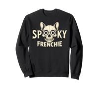 Cabeza de Esqueleto Vintage con Calavera de Bulldog francés Espeluznante Sudadera