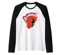 Cabeza de Gallo Camiseta Manga Raglan