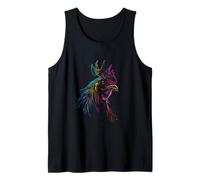 Cabeza de Gallo eléctrico Arte Digital Abstracto Camiseta sin Mangas