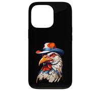 Cabeza de Gallo Estilizada con Sombrero Colorido Carcasa para iPhone 13 Pro