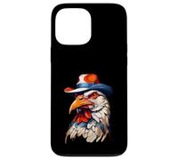Cabeza de Gallo Estilizada con Sombrero Colorido Carcasa para iPhone 13 Pro Max