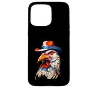 Cabeza de Gallo Estilizada con Sombrero Colorido Carcasa para iPhone 15 Pro Max