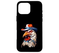 Cabeza de Gallo Estilizada con Sombrero Colorido Carcasa para iPhone 16 Pro Max