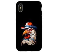 Cabeza de Gallo Estilizada con Sombrero Colorido Carcasa para iPhone X/XS