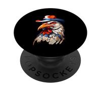 Cabeza de Gallo Estilizada con Sombrero Colorido PopSockets PopGrip Adhesivo