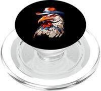 Cabeza de Gallo Estilizada con Sombrero Colorido PopSockets PopGrip para MagSafe